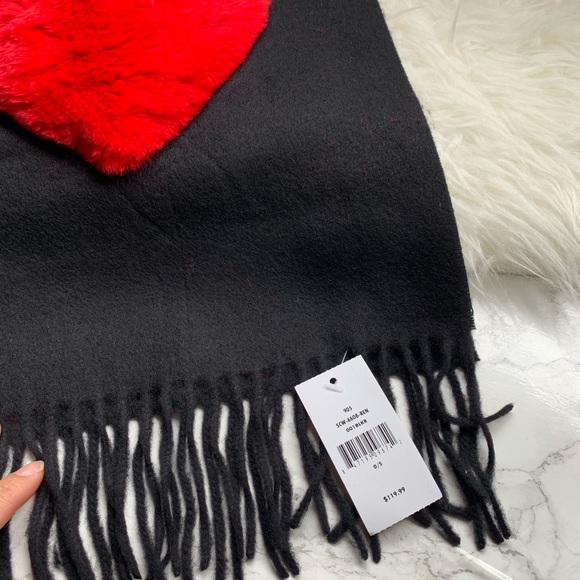Renvy black scarf with heart detail NWT  - Picture 4 of 7